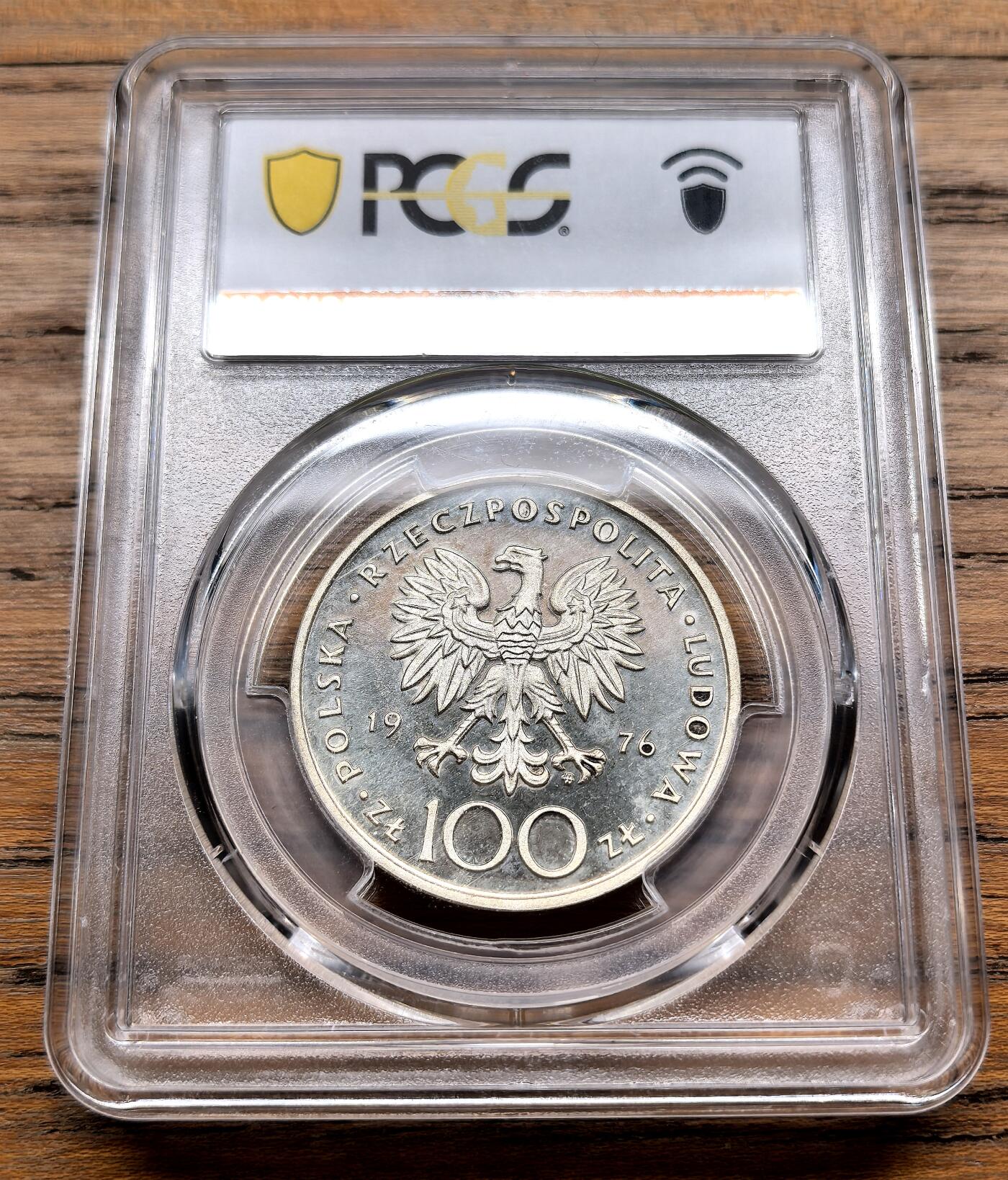 凡希社世界钱币微拍第三百十九期 1976波兰民族英雄塔德乌什·科希丘什科诞辰230周年100兹罗提银币精铸PCGS-PR67DCAM