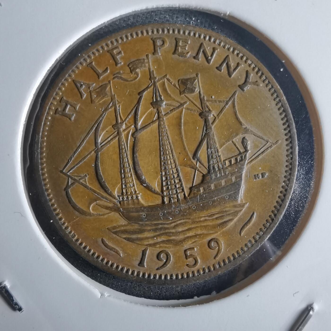 沼泽如烟--第972场 英国1959年半便士