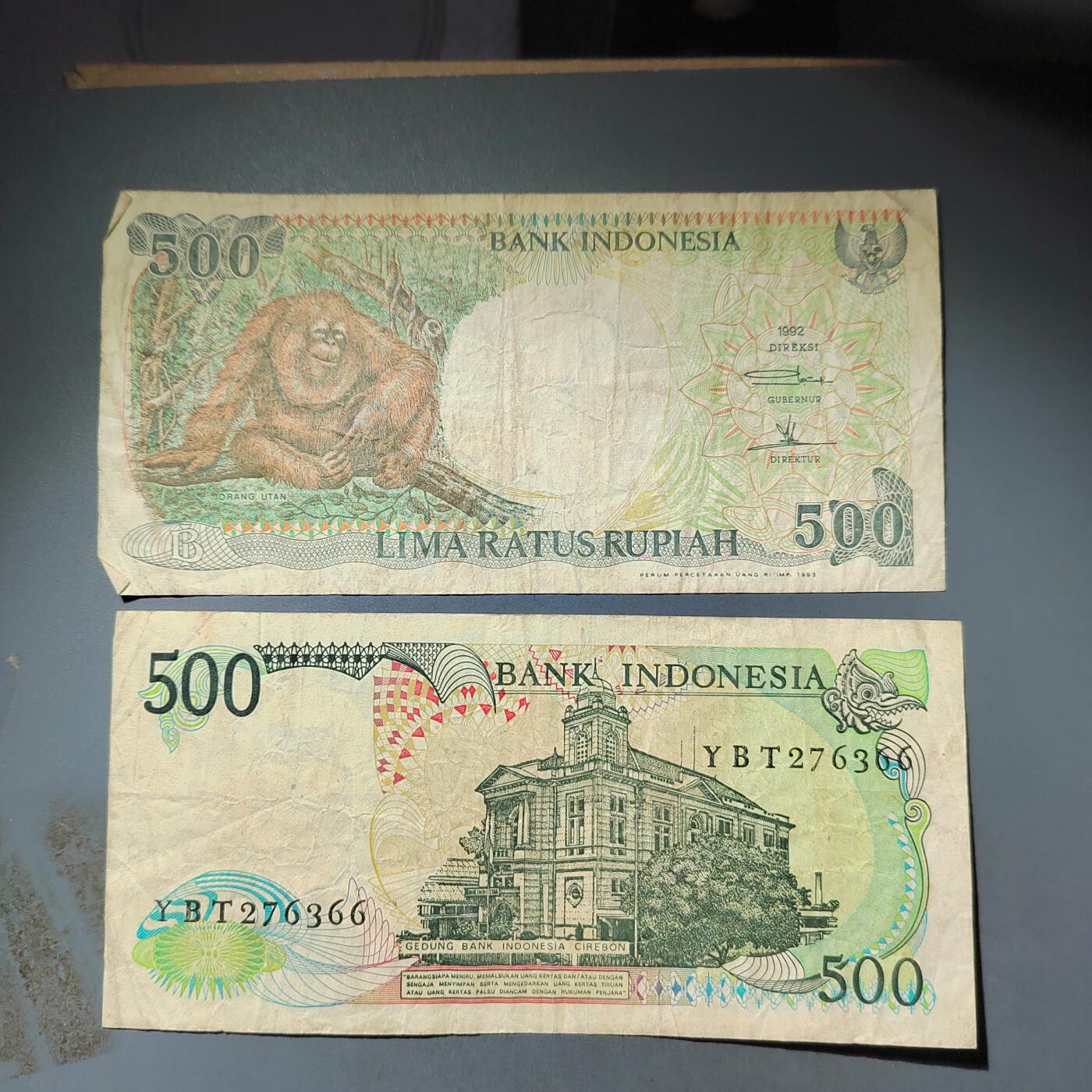 PCAI钱币  24-730 纸币等专场 印尼二张