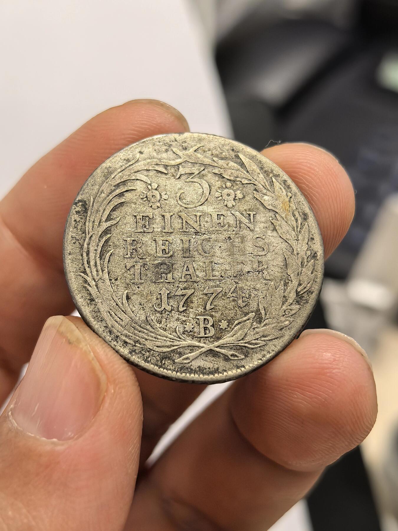 博洋堂世界钱币拍卖第158期（全场包邮） 德国普鲁士1774年1/3泰勒银币