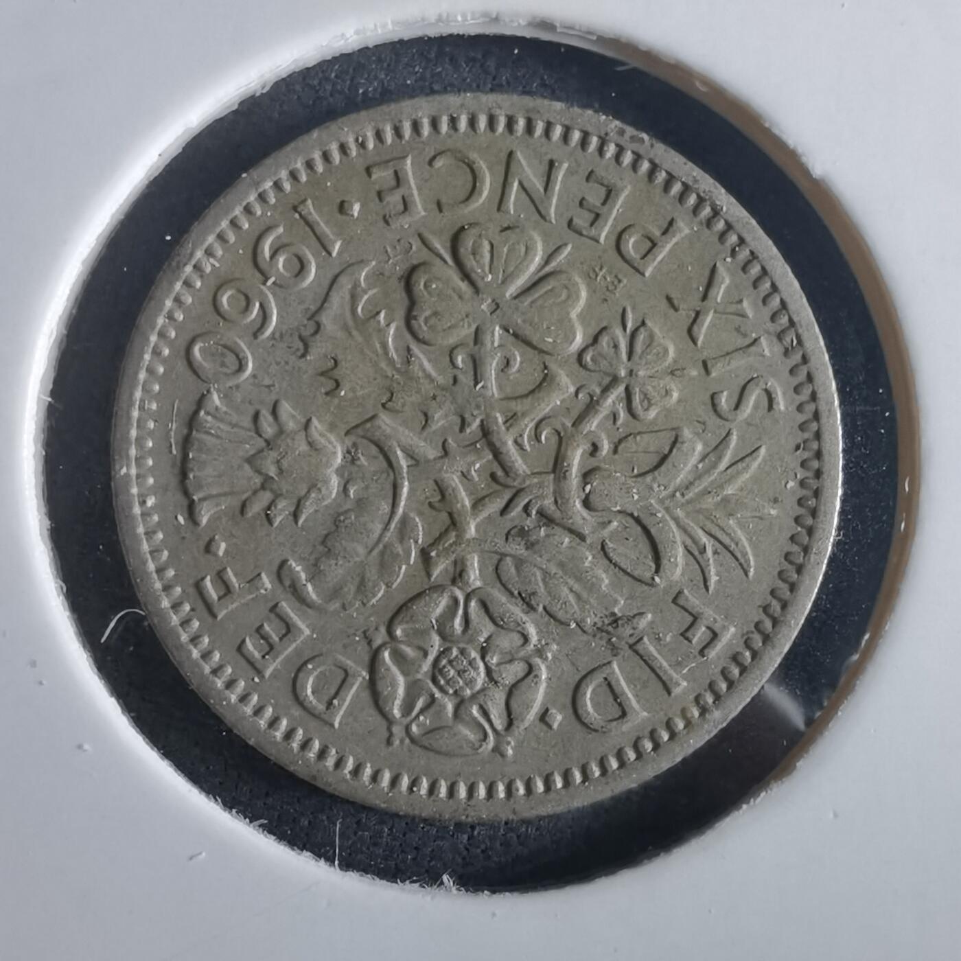 沼泽如烟--第972场 英国1960年6便士