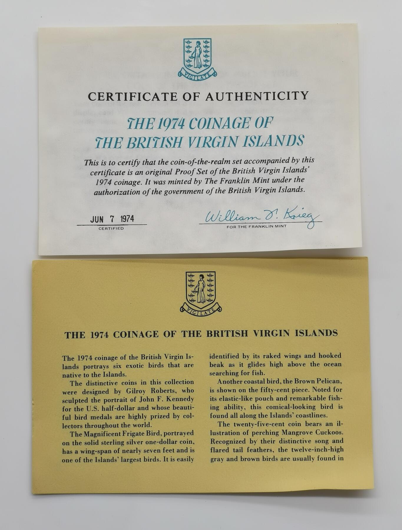 博洋堂世界钱币拍卖第158期（全场包邮） 英属维京群岛1974年PF套币全品未氧化含27克925大银一枚！