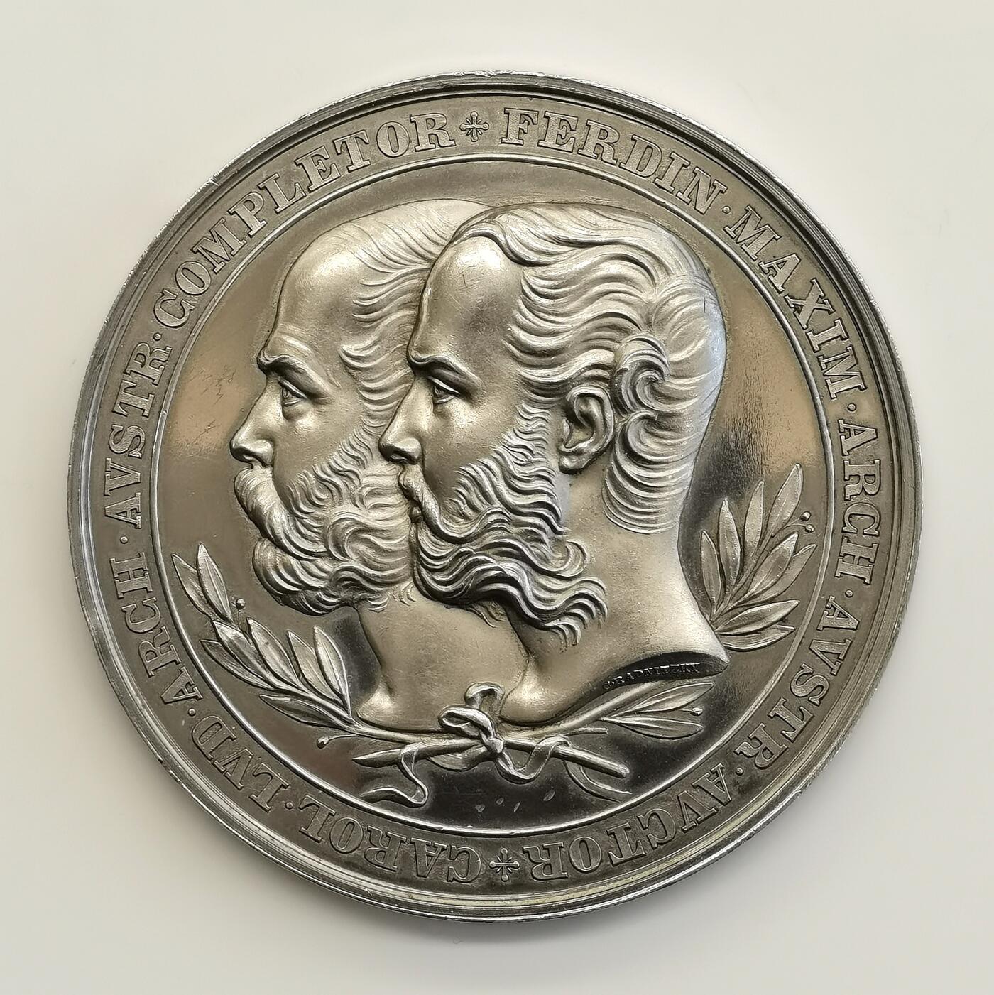 博洋堂世界钱币拍卖第158期（全场包邮） 奥地利纪念维也纳奉献大教堂落成大铜章，79mm