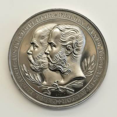 博洋堂世界钱币拍卖第158期（全场包邮） - 奥地利纪念维也纳奉献大教堂落成大铜章，79mm