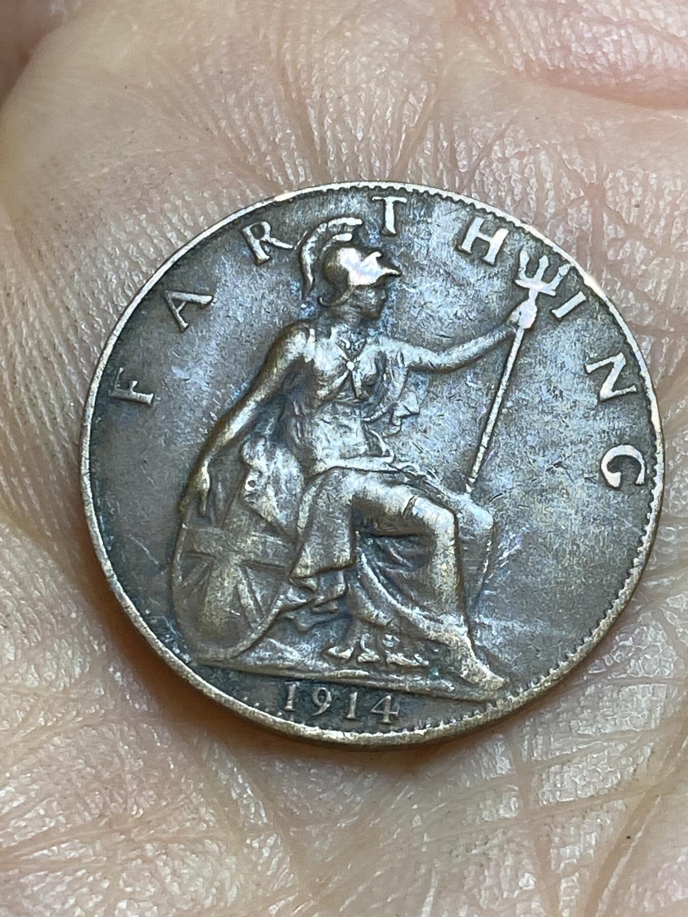 2026年第十四场(总第一百八十三场）外国好品散币场(免佣金) 英国🇬🇧1914年1法新(乔治五世第一版)