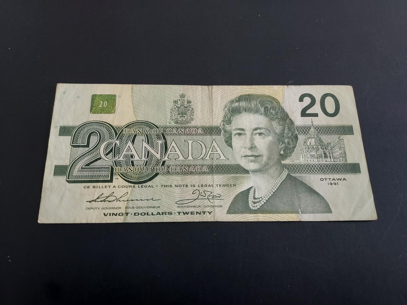 博彦收藏   1月28日 8点 钱币专场 全场包邮 加拿大女皇20元 流通品