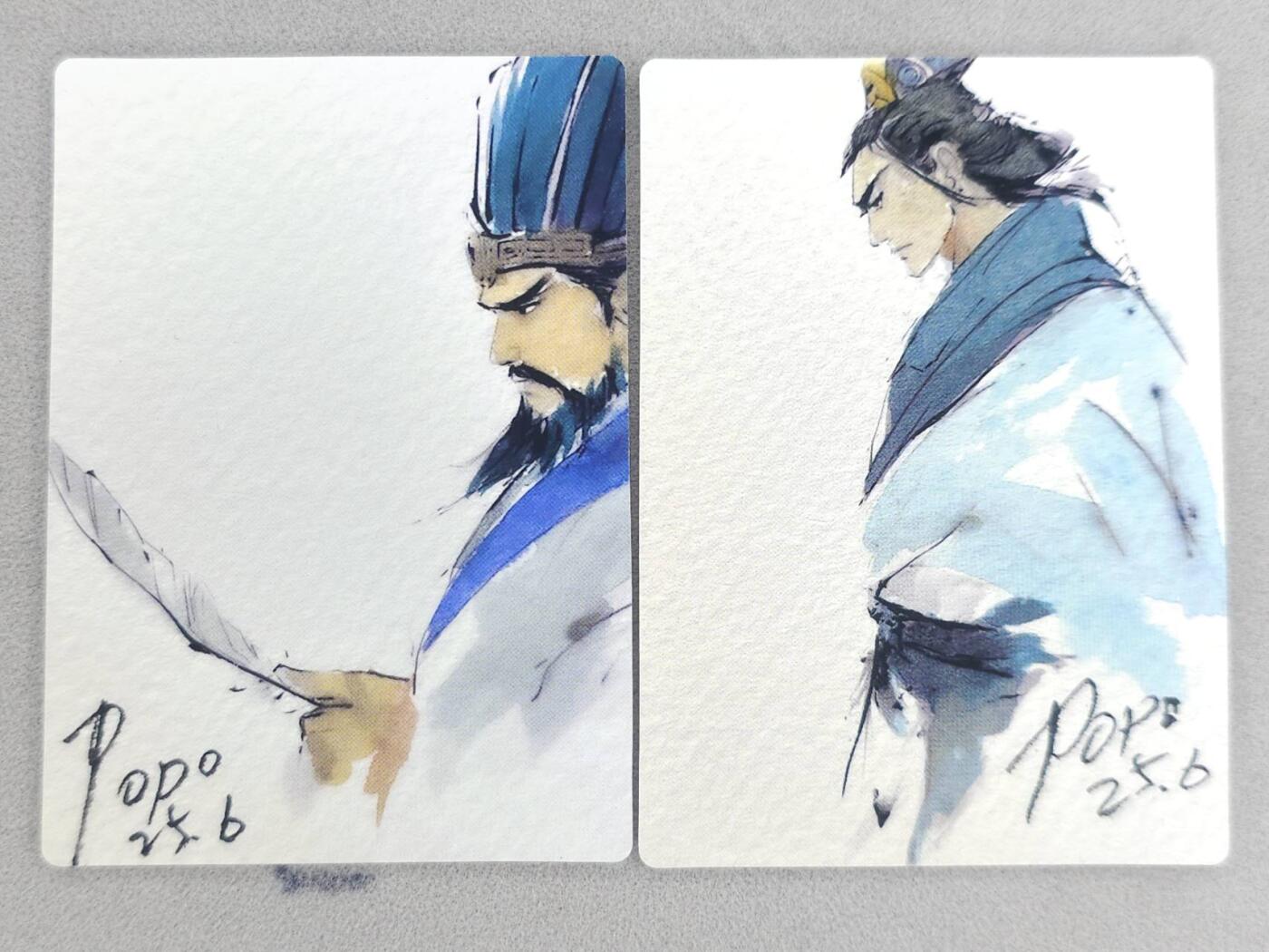 春节前倒数第三场！！龙虎卡牌-七三场（满200元包邮，无佣金，每周六结拍，欢迎送拍） 普卡2张  布丁手绘复刻  诸葛&周瑜