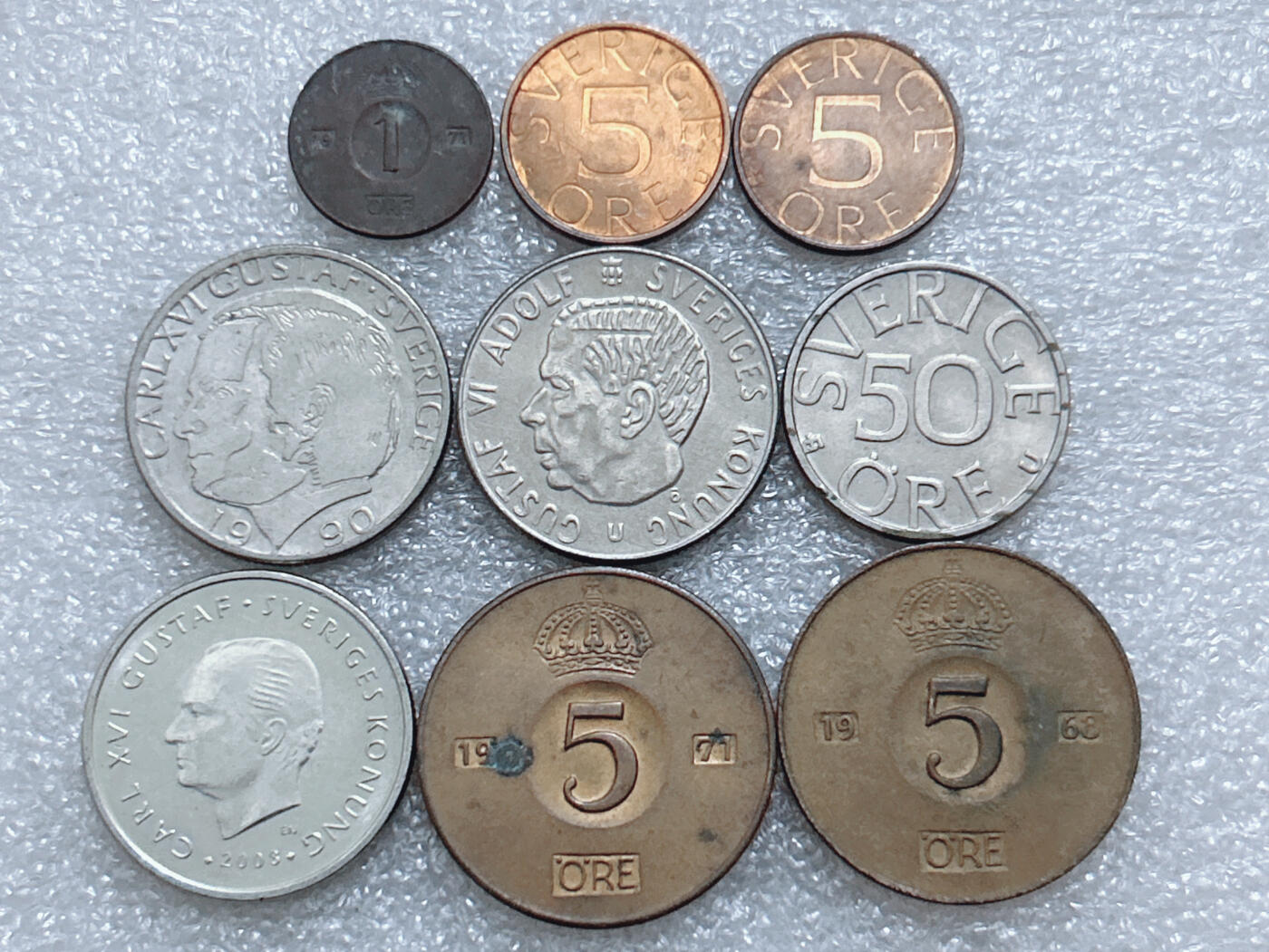 第一海外回流一元起拍收藏 散集专场  第295期 瑞典硬币🇸🇪9枚