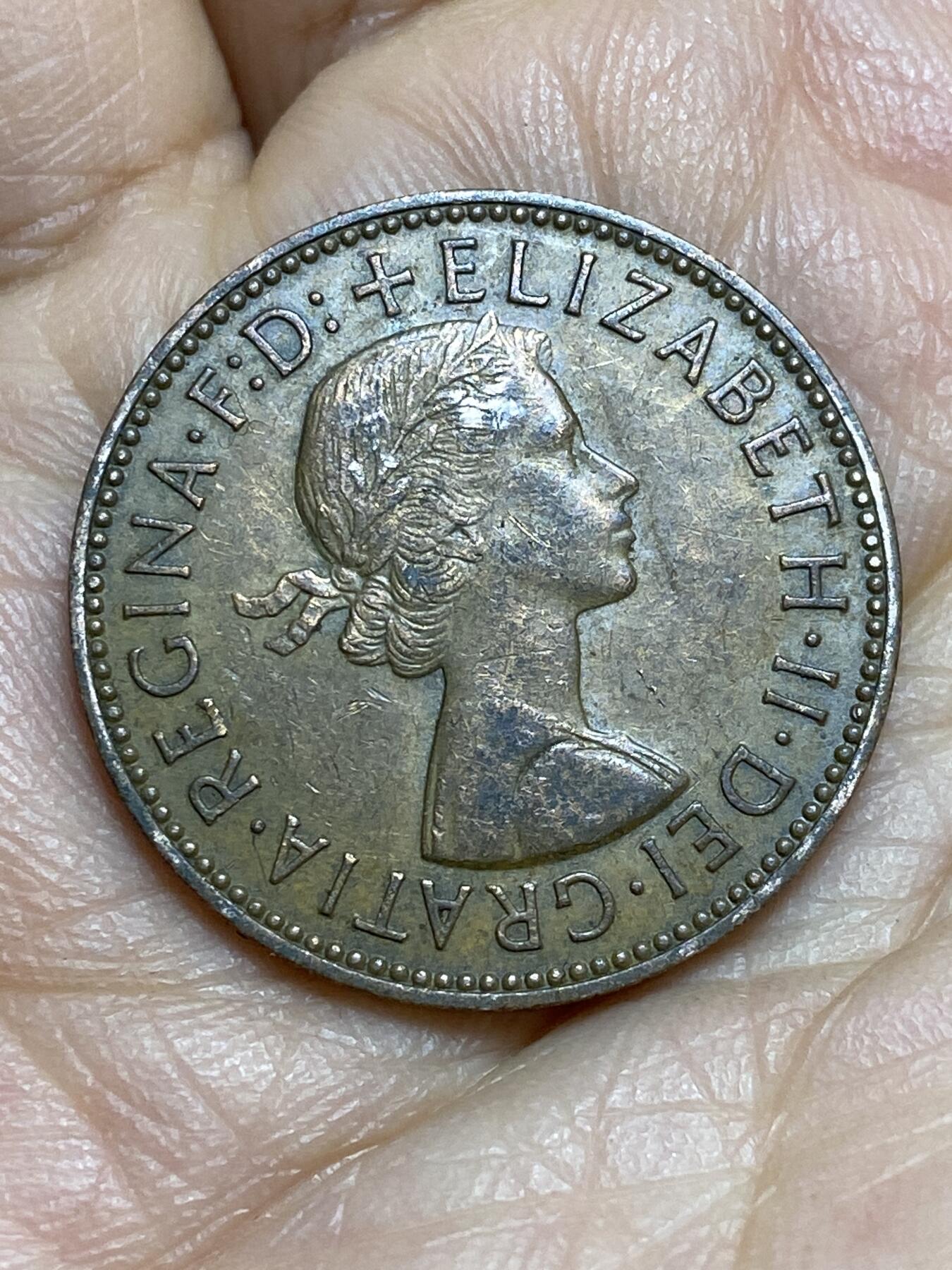 2026年第十四场(总第一百八十三场）外国好品散币场(免佣金) 英国🇬🇧1965年半便士(伊丽莎白二世青年桂冠第二版)