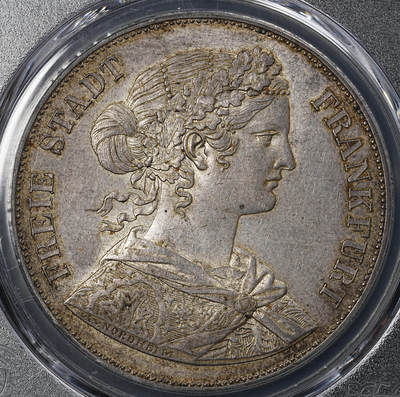 修遠堂世界钱币第102期 - PCGS AU58 1866年法兰克福2泰勒大银币