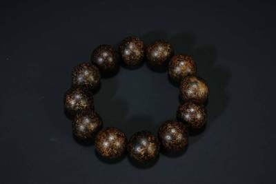 上海都达杂项专场六（全场包邮） 天然达拉干沉香2.0圆珠手串 附鉴定证书87-234