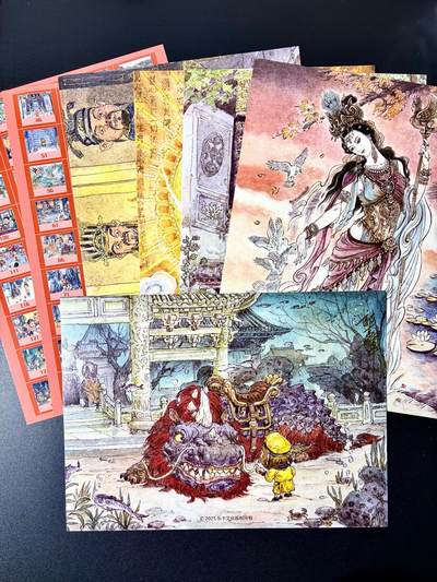 NO.22 好又多金牌大场，年前倒数第3期！每周一站式配齐，方便凑单！（周6晚9点截拍，卖家送拍0抽成！） - 【亲签A4】乐卡 西游手记 郭京辉亲签避水金晶兽+西游装饰画目录+装饰画