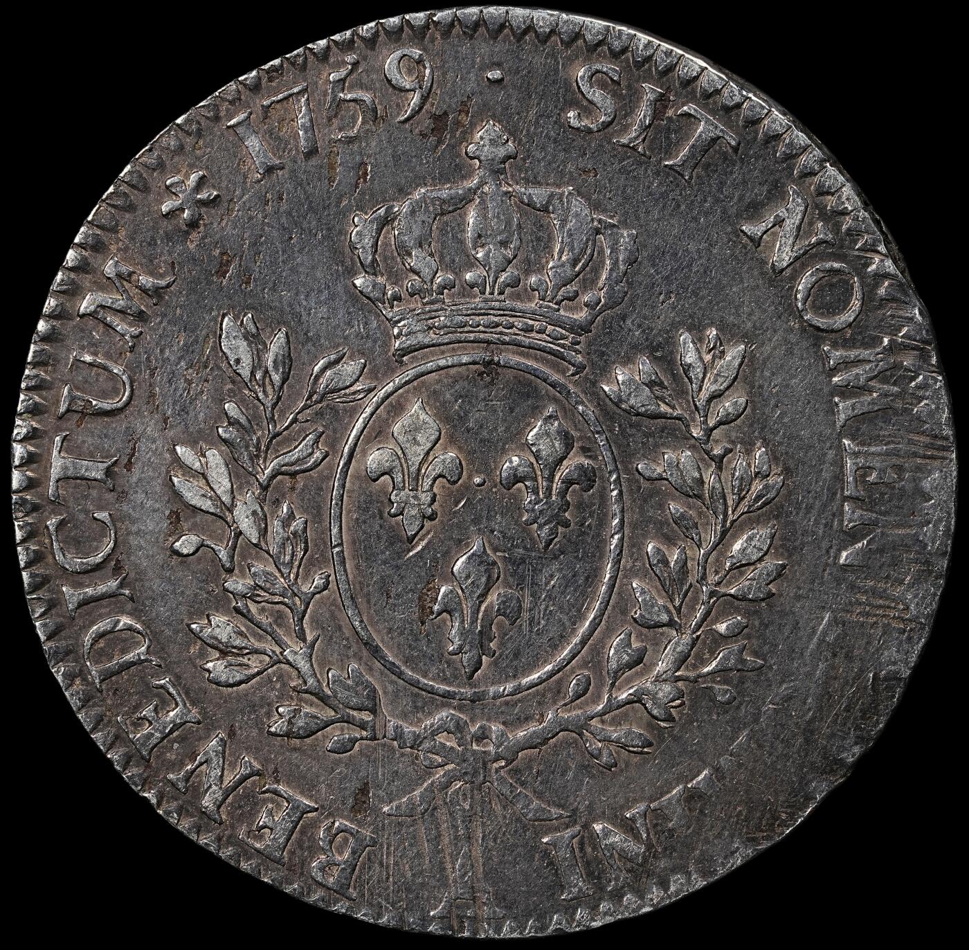 修遠堂世界钱币第102期 1759年法国1埃居大银币，29.25g