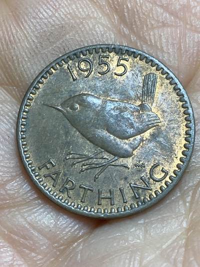 2026年第十四场(总第一百八十三场）外国好品散币场(免佣金) - 英国🇬🇧1955年1法新(伊丽莎白二世青年桂冠第二版，仅发行3年)