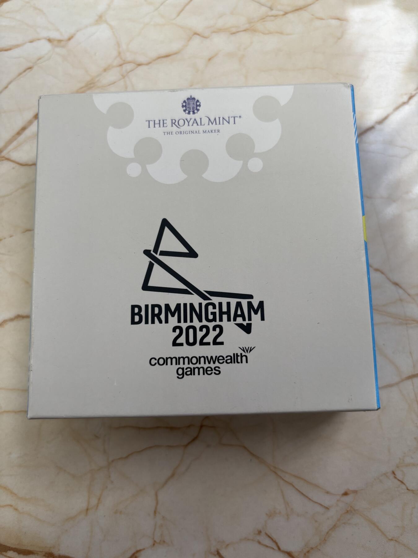 第189期拍卖 英国2022年英联邦运动会50便士彩色精制加厚银币，925银，16克，发行1250枚，有氧化