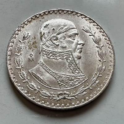 🌹外币初藏🌹🐯2026年第11场  每周二四六晚8️⃣点 接代拍 - 墨西哥1964年一比索 低银大银币 原光