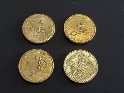 博彦收藏   1月28日 8点 钱币专场 全场包邮 - 澳洲女足世界杯纪念币4枚