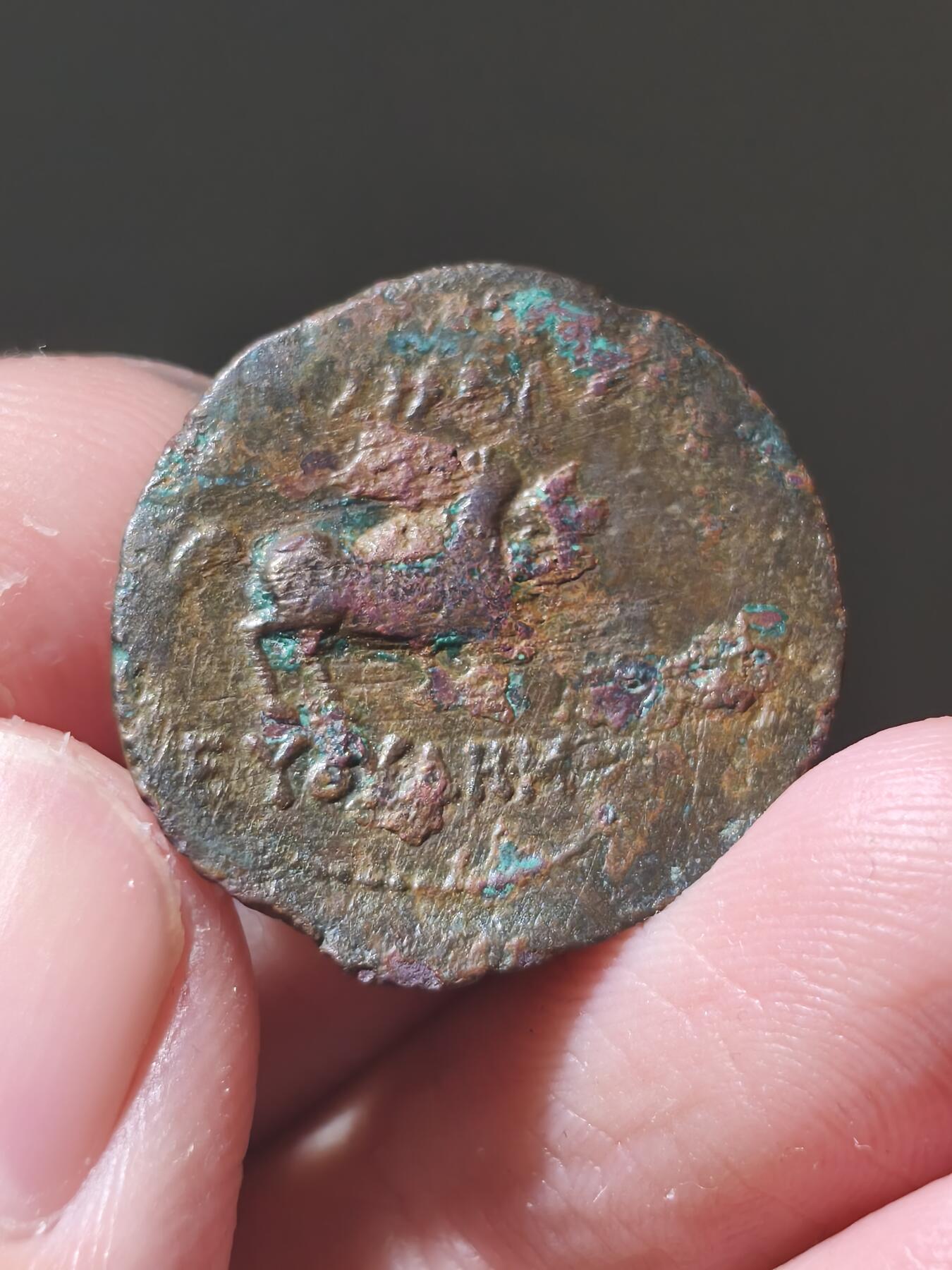 星盘世界钱币一月三十一日古典币专场 希腊化 - 中亚 巴克特里亚王国 铜币 攸塞德莫斯一世 正面国王头像,背面跳跃的马 马年买个可以有！