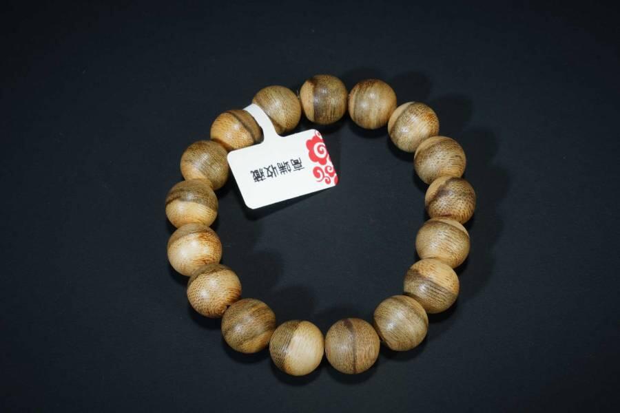 上海都达杂项专场十七（全场包邮） 天然加里曼丹沉香1.2圆珠手串 附鉴定证书87-223