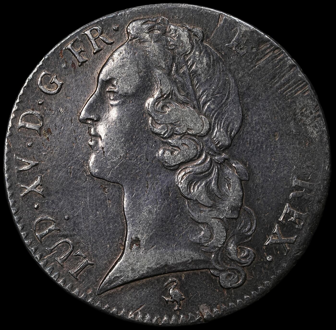 修遠堂世界钱币第102期 1759年法国1埃居大银币，29.25g