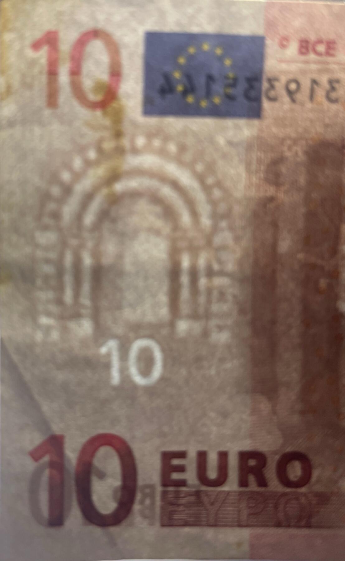 回流0125 2002年版10欧元纸币 德国法兰克福欧洲中央银行总部发行 等值人民币81.2元