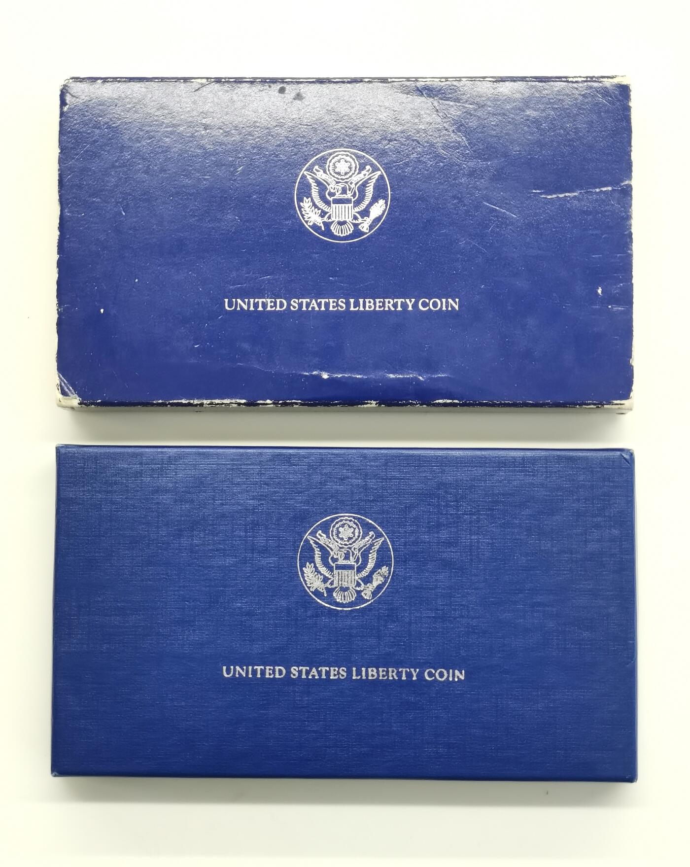 博洋堂世界钱币拍卖第158期（全场包邮） 美国1986年自由女神像27克银币全品未流通，925银带盒证