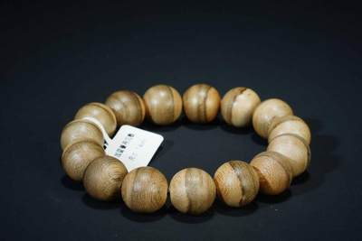 上海都达杂项专场六（全场包邮） 天然加里曼丹沉香1.4圆珠手串 附鉴定证书87-222