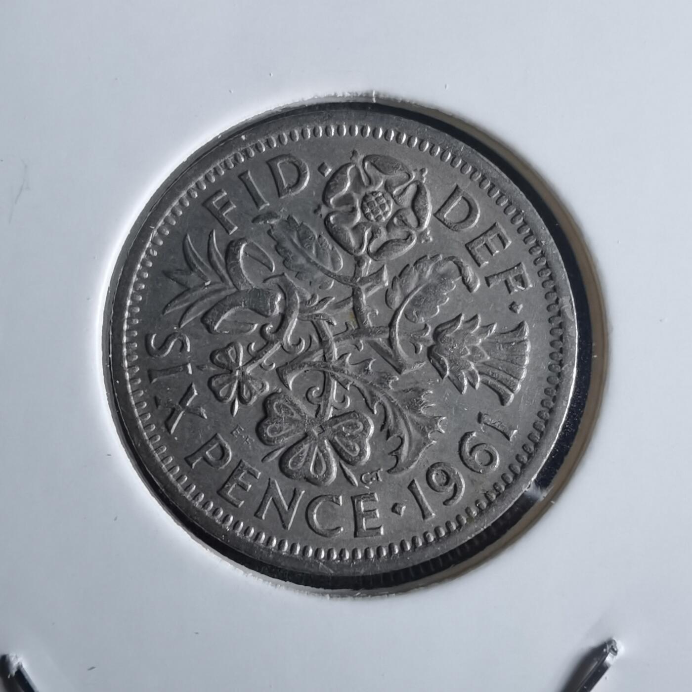 沼泽如烟--第972场 英国1961年6便士