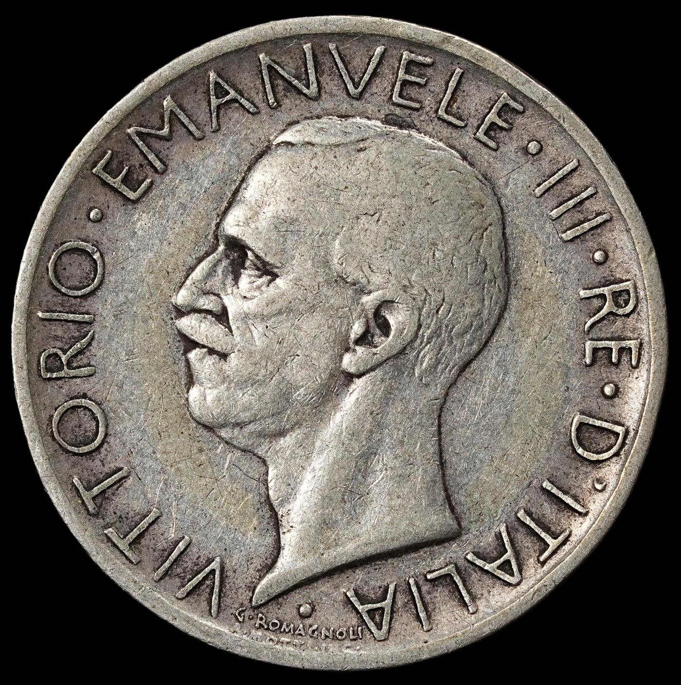 修遠堂世界钱币第102期 1926年意大利5里拉银币，4.92g，含银80%