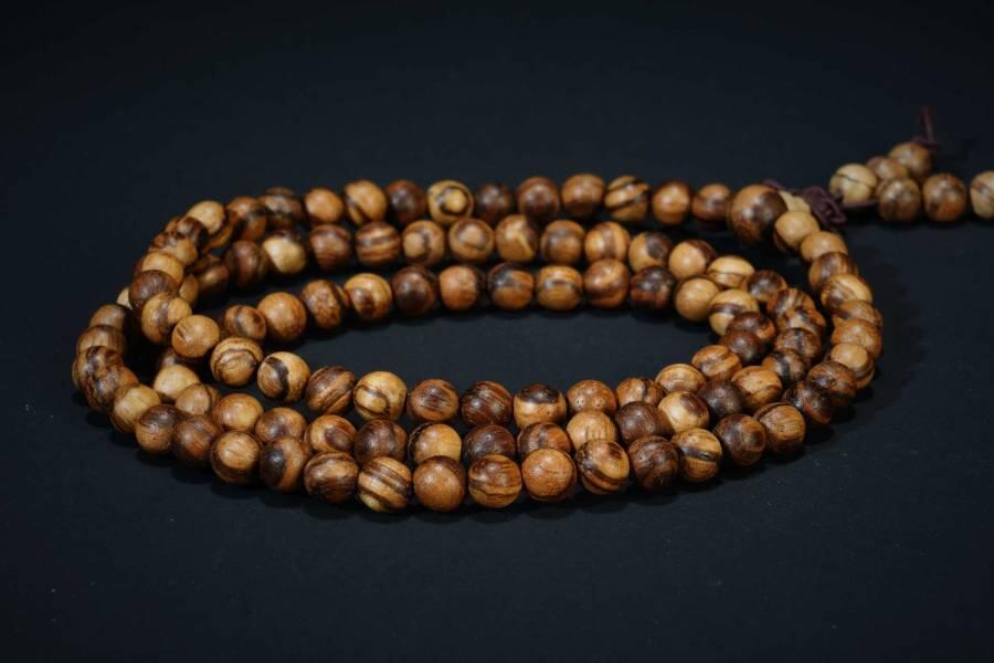 上海都达杂项专场十七（全场包邮） 天然加里曼丹沉香0.6多圈圆珠手串 附鉴定证书87-239