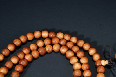 上海都达杂项专场六（全场包邮） 印度老山檀香0.8多圈圆珠手串 附鉴定证书87-273