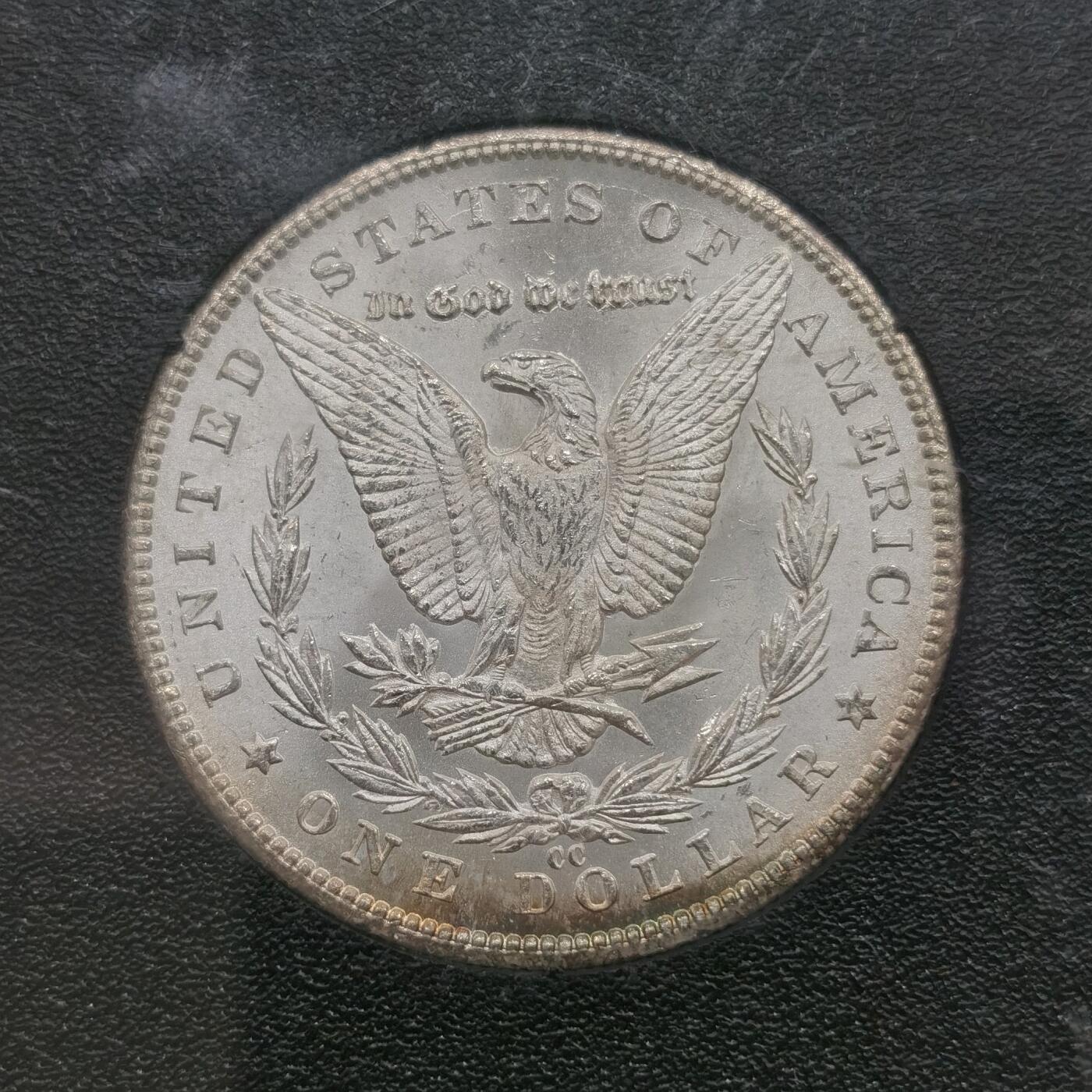 博洋堂世界钱币拍卖第158期（全场包邮） NGC MS65+ 美国1884年CC版摩根大银币，稀少卡森厂，GSA大封装，收藏级高分