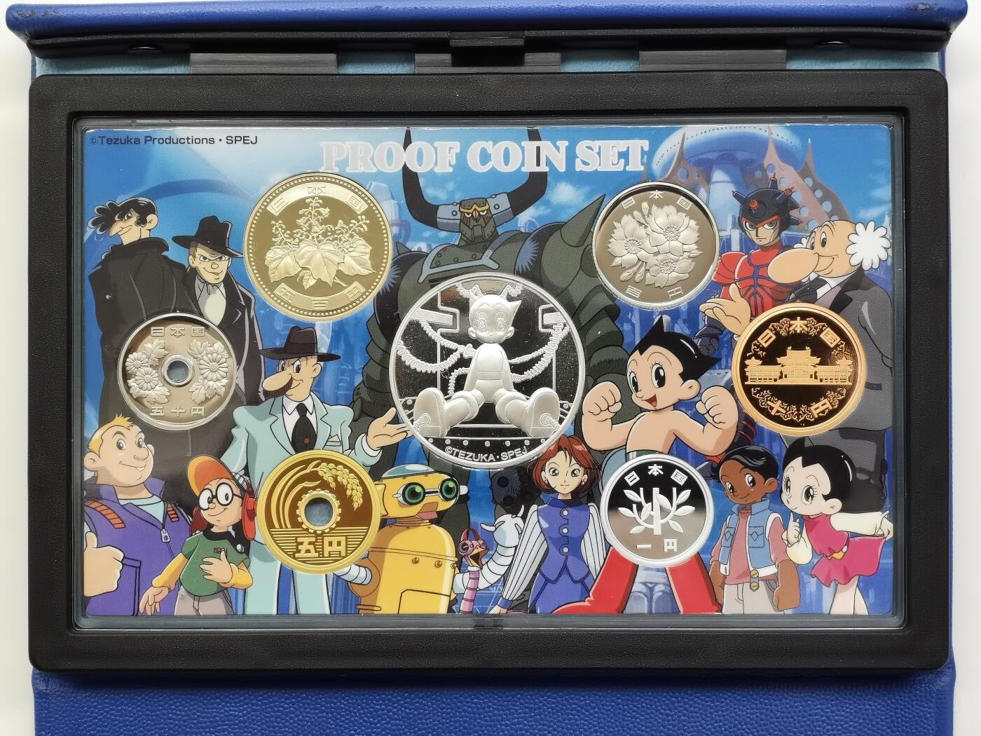 博洋堂世界钱币拍卖第158期（全场包邮） 日本2003年阿童木限量版日元PF套币，含25克925阿童木银章一枚