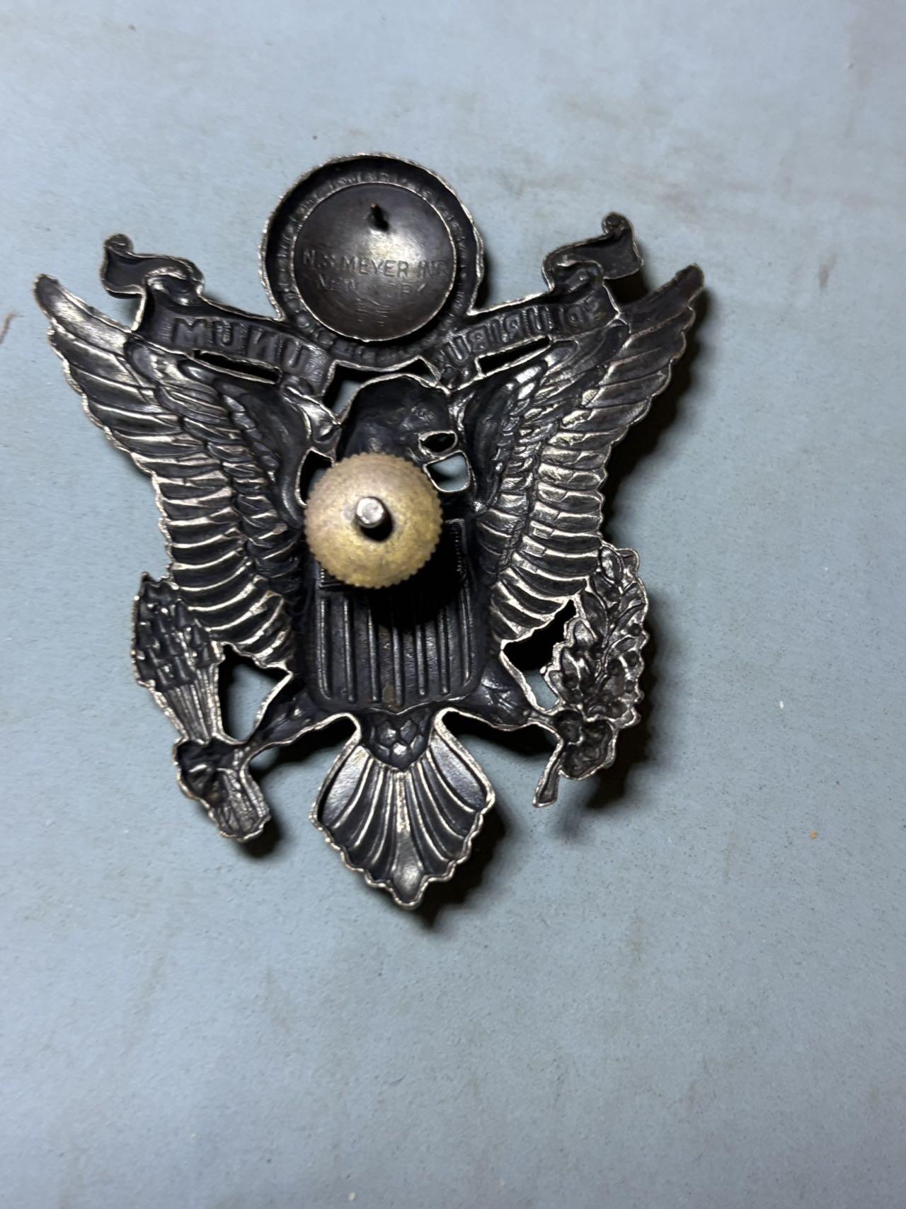 盛世勋华——号角文化勋章邮票专场拍卖第301期 美国陆军大檐帽帽徽 大尺寸