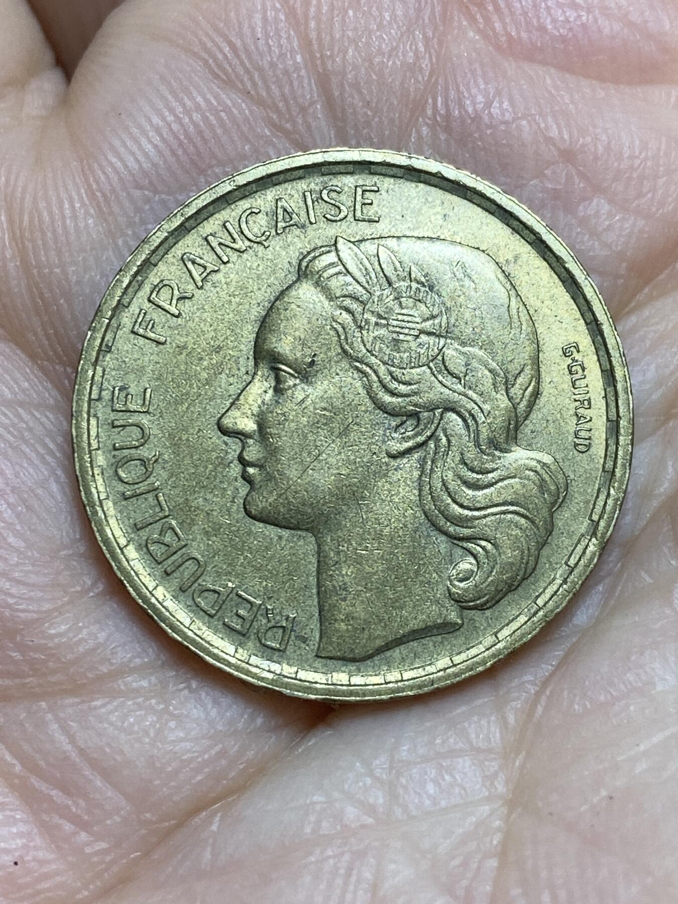 2026年第十四场(总第一百八十三场）外国好品散币场(免佣金) 原光好品–法兰西第三共和国1950年20法郎(头像后单排字，四羽版，首发年)