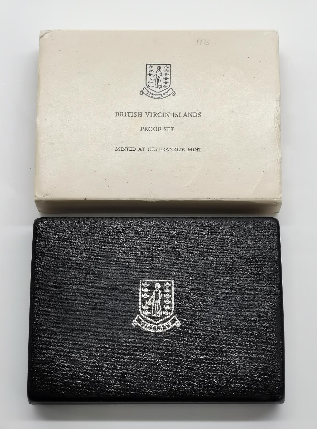 博洋堂世界钱币拍卖第158期（全场包邮） 英属维京群岛1974年PF套币全品未氧化含27克925大银一枚！