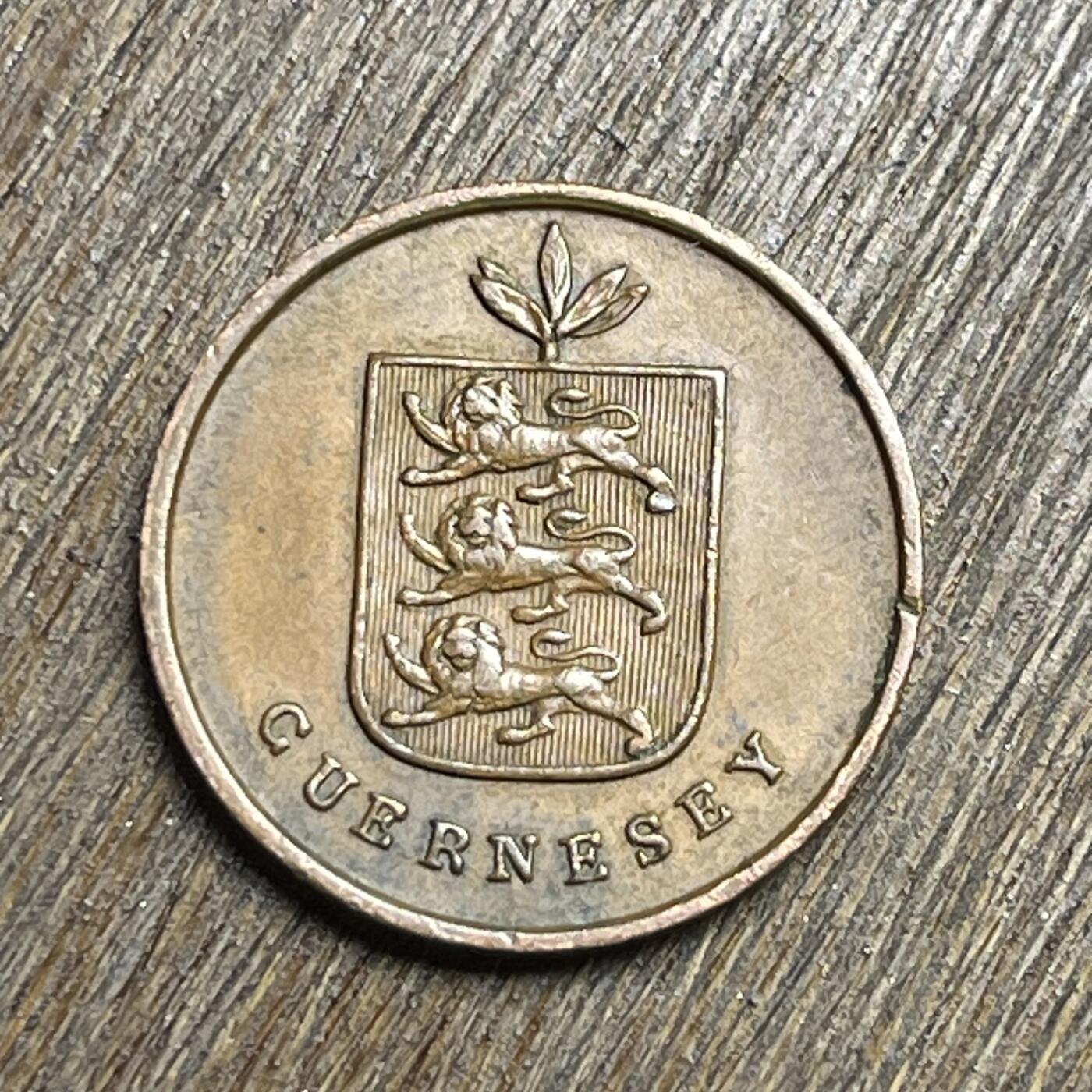 【铜匠收藏】★第140加场★精品老铜币 硬币专场 不寄存，200包邮。不满200元，支付5元运费。《接受代拍 代送NGC评级》 11【无寄存】1830 根西 1道布 美品铜币