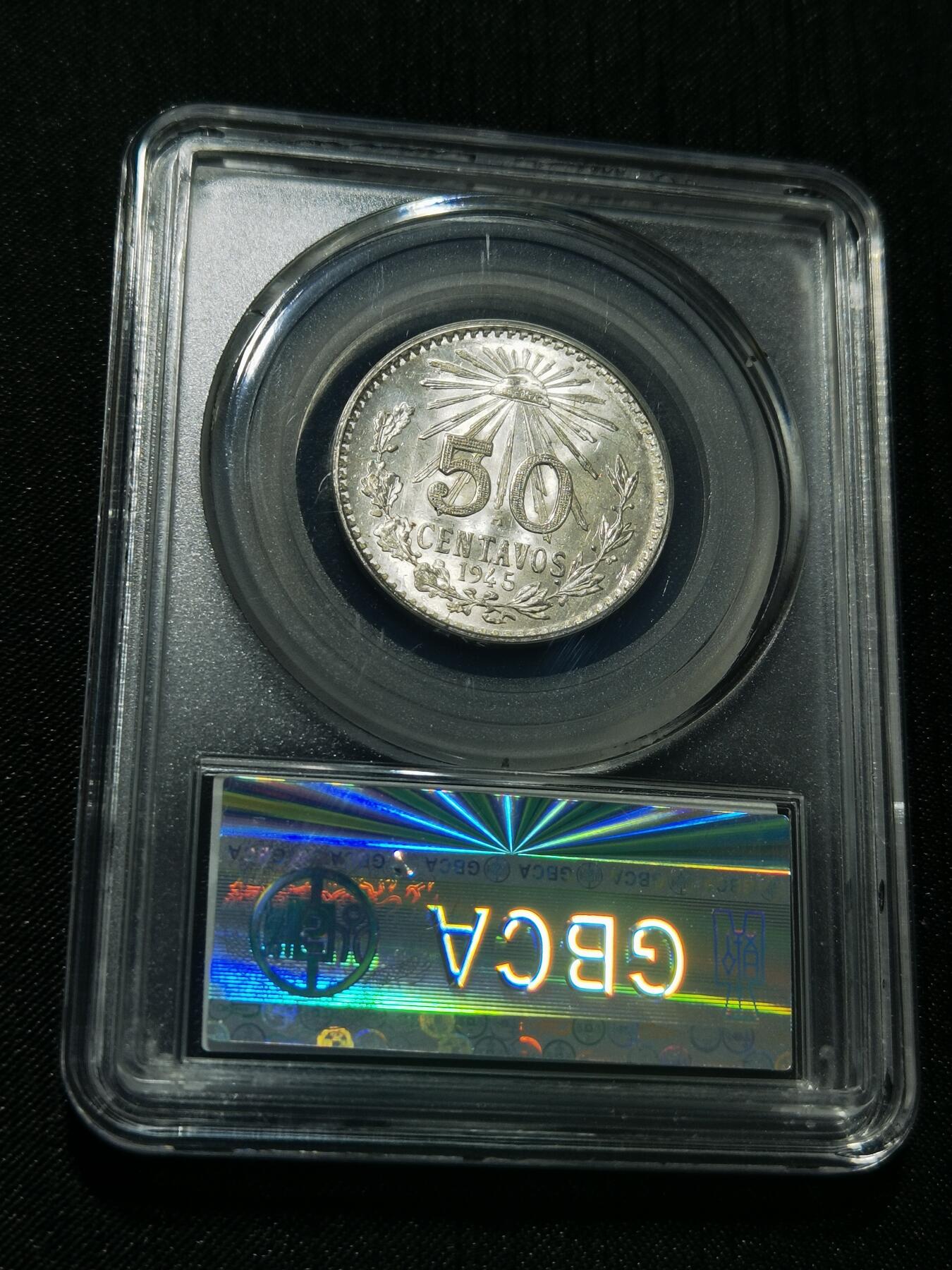 天下钱庄专场欢迎参拍 墨西哥小鹰50分银币