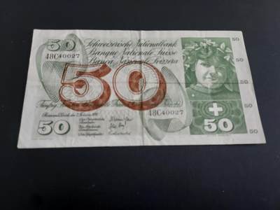 博彦收藏   1月28日 8点 钱币专场 全场包邮 - 1974 瑞士 50法郎  流通好品