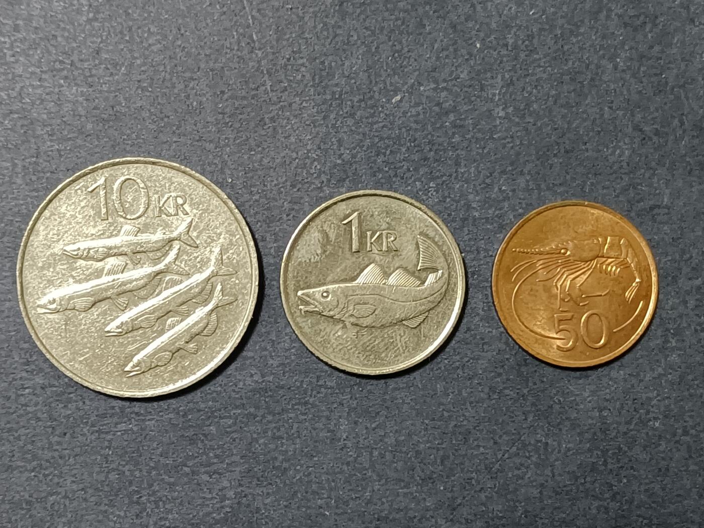 【游宝包邮场】乙巳蛇年第111期 周六集拍 冰岛 10克朗+1克朗 1984年