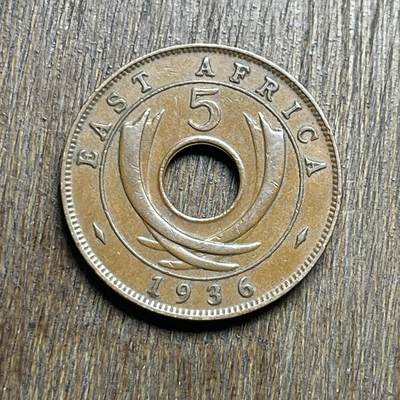【铜匠收藏】★第140加场★精品老铜币 硬币专场 不寄存，200包邮。不满200元，支付5元运费。《接受代拍 代送NGC评级》 - 32【无寄存】1936 英属东非 爱德华八世 5分 铜币