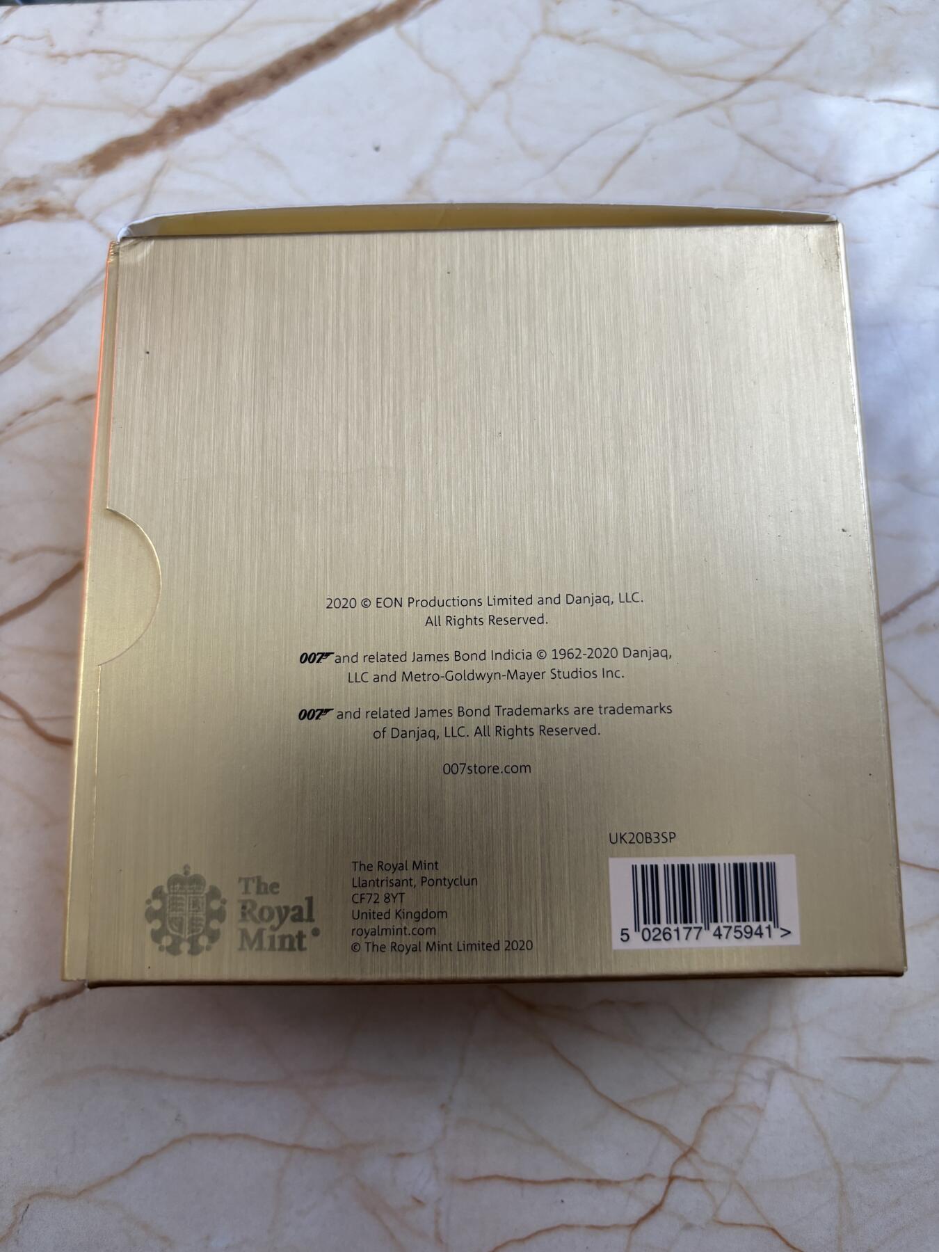 第189期拍卖 英国2020年007系列3永远的詹姆斯邦德1盎司银币，999银，发行7007枚