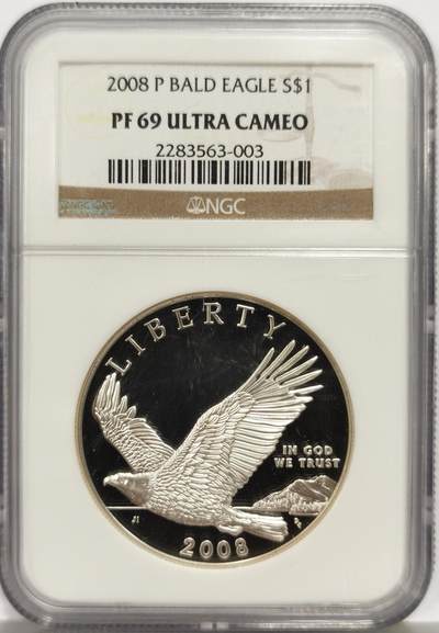 博洋堂世界钱币拍卖第158期（全场包邮） - NGC PF69UC 美国2008年自由鹰大银币，900银27克款。