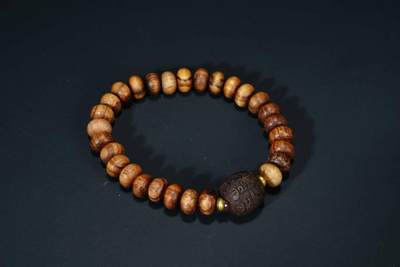 上海都达杂项专场六（全场包邮） 天然加里曼丹沉香算盘珠手串 附鉴定证书87-237