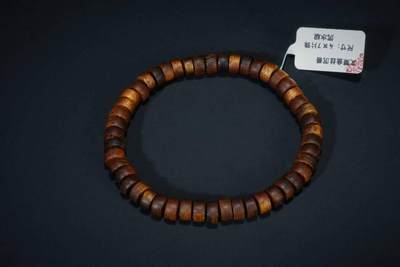 上海都达杂项专场六（全场包邮） 天然文莱金丝沉香片珠手串 附鉴定证书87-221