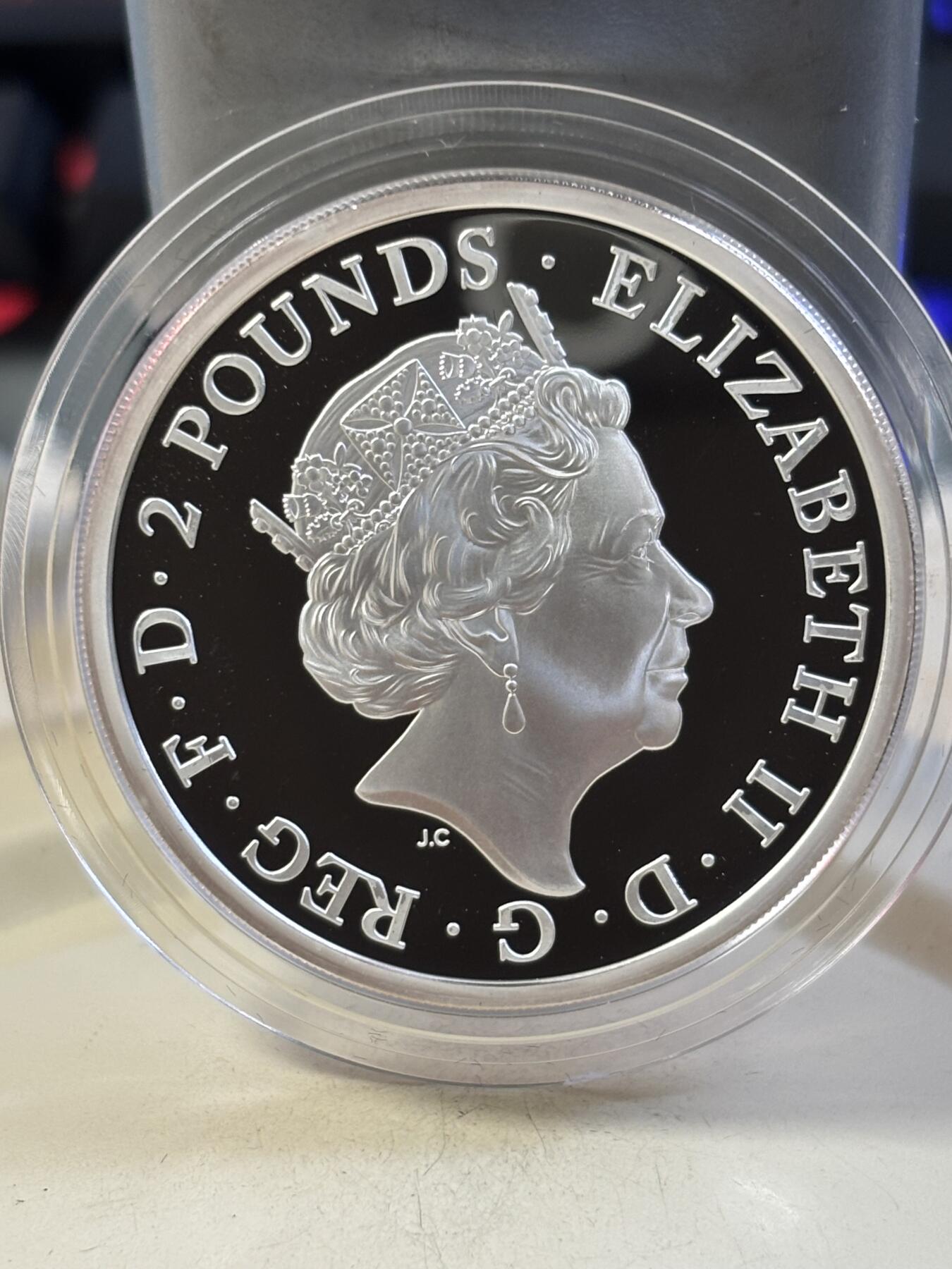 第189期拍卖 英国2018年不列颠女神系列1盎司精制版纪念银币，999银，发行7150枚I’m 