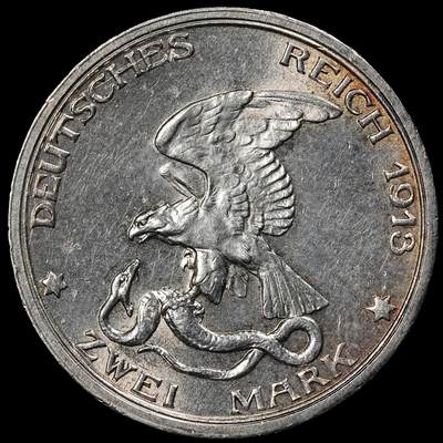 修遠堂世界钱币第102期 - 1913年普鲁士战胜拿破仑百年纪念2马克银币
