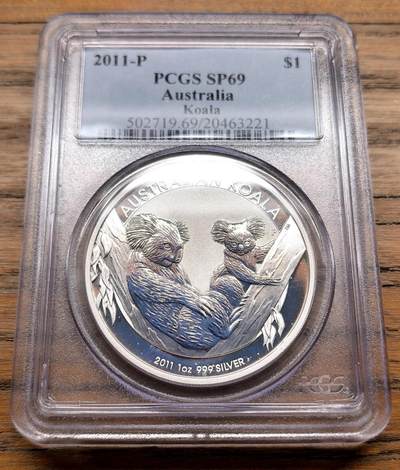 凡希社世界钱币微拍第三百十九期 - 2011P澳大利亚珀斯厂铸考拉1盎司大银PCGS-SP69