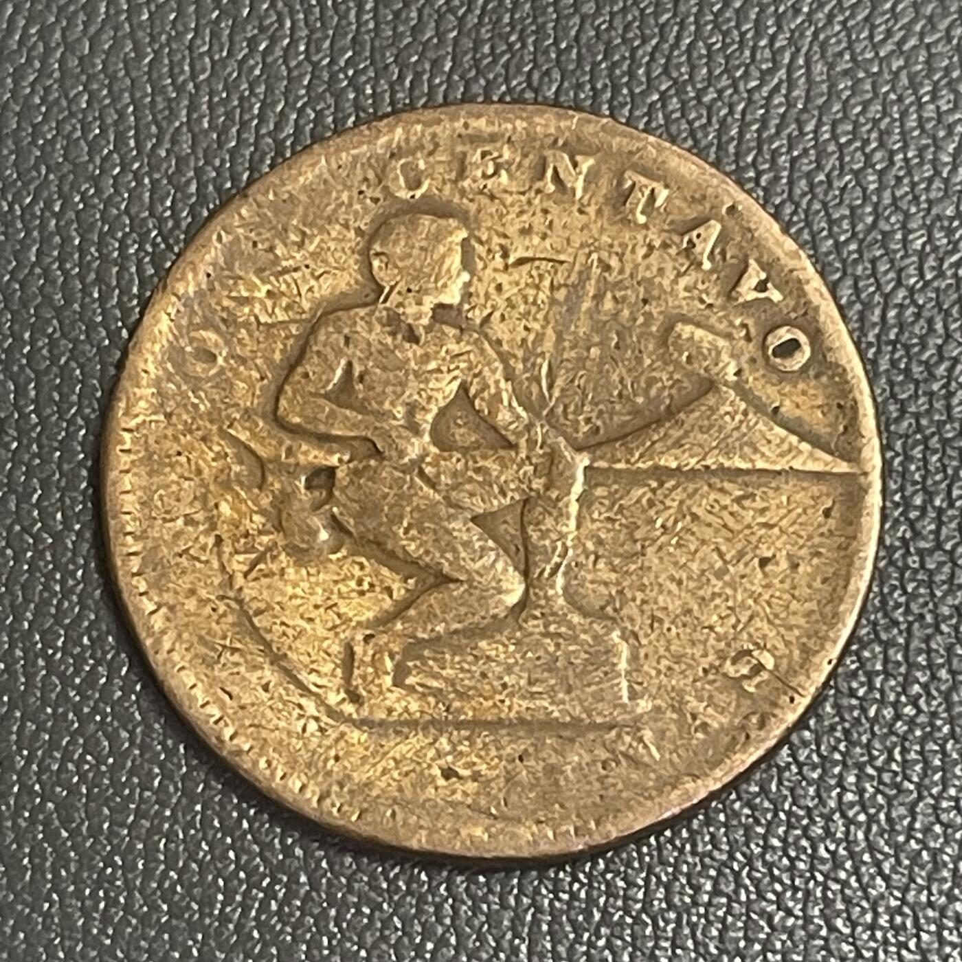 回流0125 美属菲律宾1925年1分（1 Centavo）铜币 打铁男神