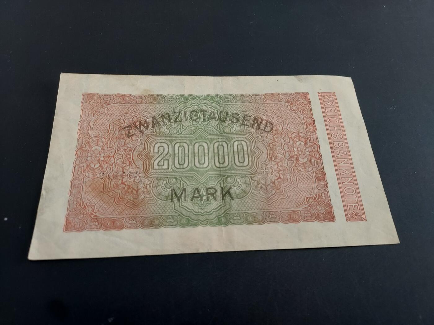 博彦收藏   1月28日 8点 钱币专场 全场包邮 1923 德国20000马克 流通好品